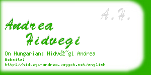 andrea hidvegi business card